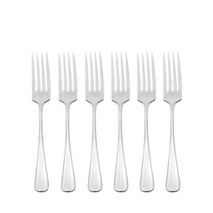 Oneida Savor Everyday Flatware Dinner Forks, Set of 6, 18/0 Stainless Steel, Silverware Set, Dishwasher Safe