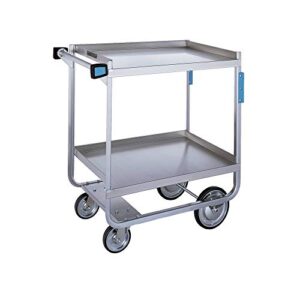 lakeside manufacturing 743 utility cart, stainless steel, 2 shelves, 700 lb. capacity (fully assembled), silver