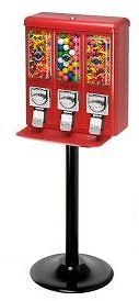 triple shop gumball and candy machine red