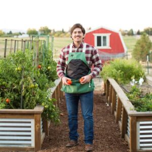 The Roo Apron - Gardening Apron with Pockets and Harvesting, Picking Pouch – Adjustable, Water-resistant, Washable Canvas Cotton - Great Gardener Gift