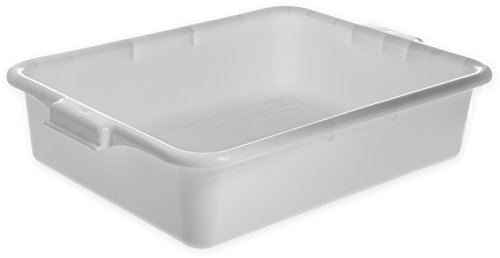 Carlisle FoodService Products N4401002 Comfort Curve™ Ergonomic Wash Basin Tote Box, 5" Deep, White