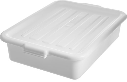 Carlisle FoodService Products N4401002 Comfort Curve™ Ergonomic Wash Basin Tote Box, 5" Deep, White