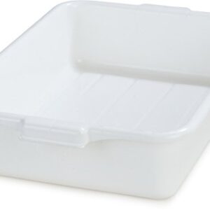 Carlisle FoodService Products N4401002 Comfort Curve™ Ergonomic Wash Basin Tote Box, 5" Deep, White