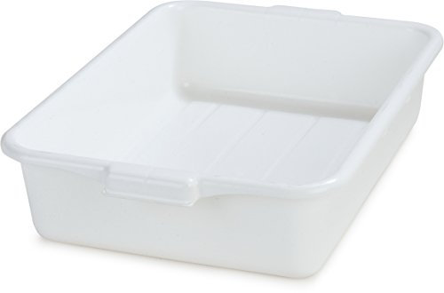 Carlisle FoodService Products N4401002 Comfort Curve™ Ergonomic Wash Basin Tote Box, 5" Deep, White