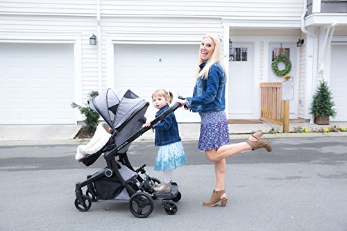 guzzie+Guss Hitch Full Suspension Ride-On Stroller Board, Compatible with All Styles of Strollers; Joggers, Prams, Full-Sized, and Umbrella Strollers, for Ages Two to Five Years, Max Weight 62 pounds