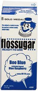 gold medal products co 3201 cotton candy floss sugar boo-blue raspberry (set of 6 per case)