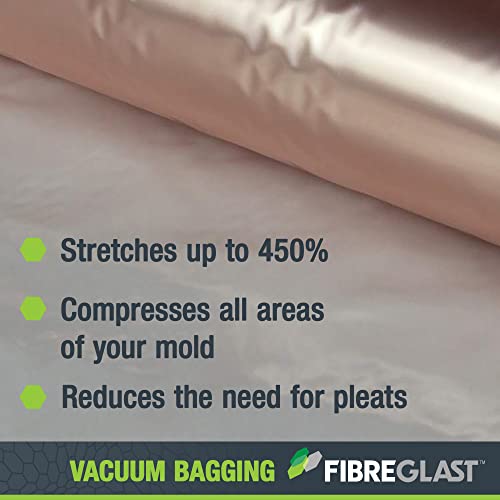 Fibre Glast Stretchlon 800 Bagging Film, 3 Yards – Elite Lab Vacuum Bagging Supplies, Degassing Chambers & Vac Purge Kits – Seal & Stabilize Carbon, Fiberglass, Epoxy, Resin Composites – Made in USA