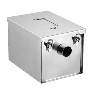 Yescom 8 Lbs Commercial Grease Trap Stainless Steel Interceptor 5GPM Restaurant Cafe