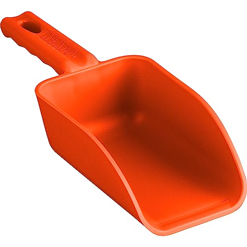 Vikan Remco 63007 Color-Coded Plastic Hand Scoop - BPA-Free Food-Safe Kitchen Utensils, Restaurant and Food Service Supplies, 16 oz, Orange