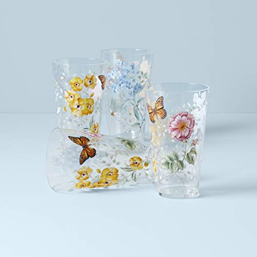 Lenox Butterfly Meadow Melamine 4 Piece Highball, 1.4 LB, Multi