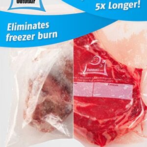 100 Vacuum Sealer Bags: Pint Size (6" x 10") by OutOfAir Works with FoodSaver & Other Machines - 33% Thicker BPA Free, Commercial Grade, 6 x 10 inches