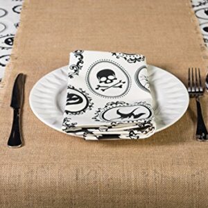 DII Halloween Party Tabletop Decor, Reusable & Machine Washable Cotton Fabric, Tablecloth, 70" Round, Spooky Portraits