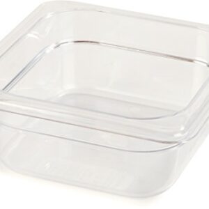 Carlisle FoodService Products 3068307 Plastic Food Pan, 1/6 Size, 2.5 Inches Deep, Clear