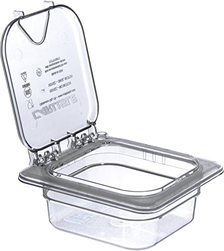Carlisle FoodService Products 3068307 Plastic Food Pan, 1/6 Size, 2.5 Inches Deep, Clear