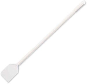 sparta 4135900 plastic paddle scraper, waterproof, dishwasher safe with long handle for commercial cleaning, 60 inches, white