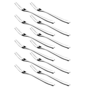 warmbuy small stainless steel forks for cocktail appetizer dessert party, set of 12