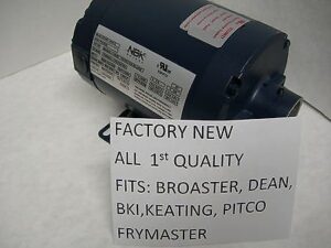 new haight-nbk hot oil motor fits dean bki keating frymaster pitco fry filters