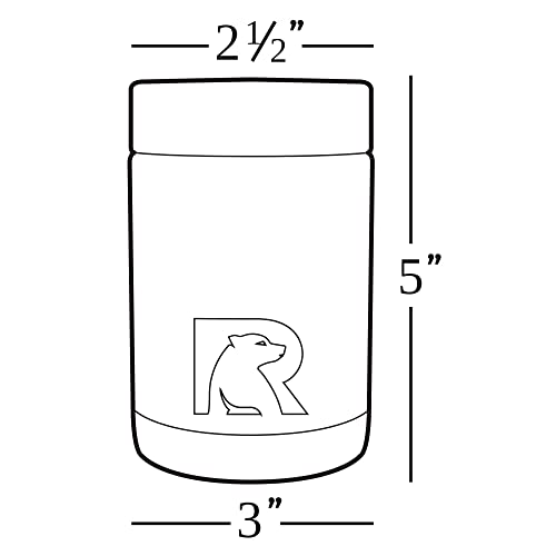 RTIC Can Cooler Insulated, Beer, Beverage, Soda Can Cooler with Lid, Stainless Steel Metal, Double Wall Insulation Coozie for Cans, Sweat Proof, 12oz, Stainless Steel