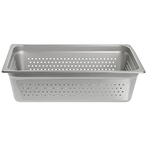 HUBERT® Steam Table Pan Hotel Pan Full Size Perforated Stainless Steel - 6" D