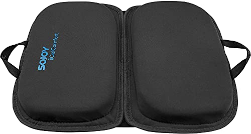 Sojoy iGelComfort 3 in 1 Foldable Gel Seat Cushion Featured with Memory Foam (A Must-Have Travel Cushion! Smart, Easy Travel Cushion) (Size: 18.5“ x 15" x 2")
