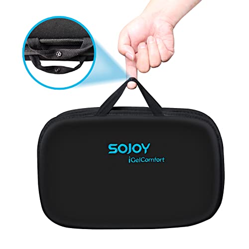 Sojoy iGelComfort 3 in 1 Foldable Gel Seat Cushion Featured with Memory Foam (A Must-Have Travel Cushion! Smart, Easy Travel Cushion) (Size: 18.5“ x 15" x 2")
