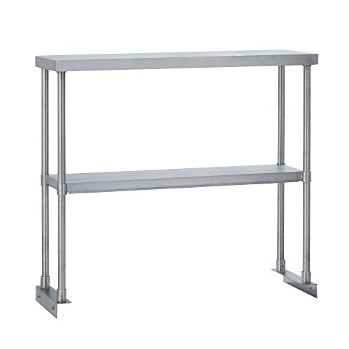 Fenix Sol Commercial Kitchen Stainless Steel Double Overshelf, 18" W x 24" L x 31" H, NSF Certified