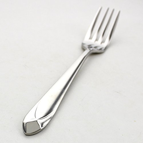Z ZICOME 8 Piece Stainless Steel Dinner Forks - Heavy Duty and Mirror Polishing Flatware Forks Set - Diamond Theme