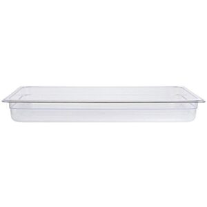 hubert® full size cold food pan clear polycarbonate - 2 1/2"d