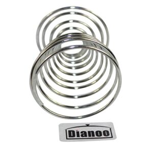 Dianoo Stainless Steel Egg Holder, Spring Wire Tray Boiled Egg Cups Holder Stand Storage, 8PCS, Silver