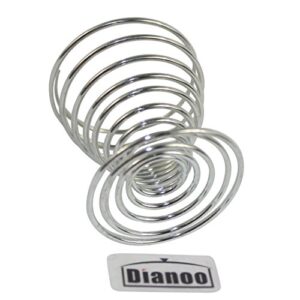 Dianoo Stainless Steel Egg Holder, Spring Wire Tray Boiled Egg Cups Holder Stand Storage, 8PCS, Silver