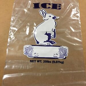 20 lb. Heavy Plastic Ice Bags with Drawstrings Case:500