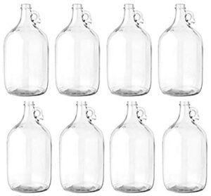 glass jug, 1 gal (pack of 8),clear