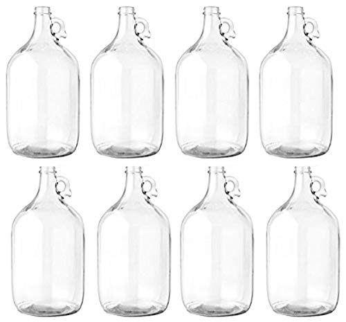 Glass Jug, 1 gal (Pack of 8),clear