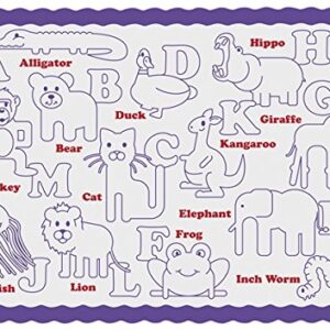 50 Kids Color Me Design Placemat, Activity, Paper, Disposable, Party time, restaurant, Home Dining