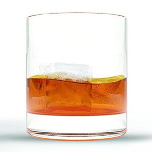 Unbreakable Cocktail Whiskey Glasses : Tritan Plastic Tumblers, Dishwasher Safe, Ideal for Bourbon, Scotch or Double Old Fashioned Rocks Glasses, BPA-free, 12 Ounce Cups Set of 4 by Cruvina