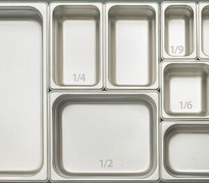 Tiger Chef 4-inch 1/9 Ninth Size Stainless Steel Anti-Jam Steam Table Pans 6-Pack