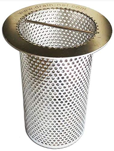 4" Commercial Floor Drain Strainer, 6" Tall, Perforated Stainless Steel