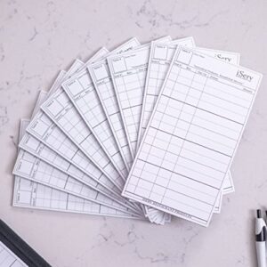 iserv order pads (10 pack) for servers/waitresses -made in usa- designed to keep waitstaff professionals organized- guest checks order pads fits in waiter book