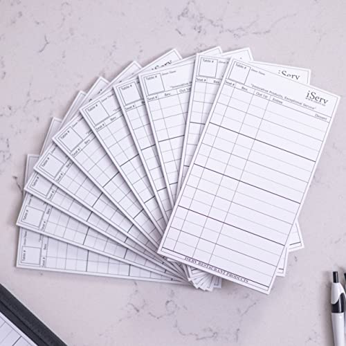 iServ Order pads (10 pack) for Servers/Waitresses -Made in USA- Designed to keep Waitstaff Professionals Organized- Guest checks Order pads fits in waiter book