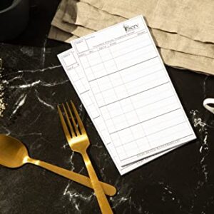 iServ Order pads (10 pack) for Servers/Waitresses -Made in USA- Designed to keep Waitstaff Professionals Organized- Guest checks Order pads fits in waiter book