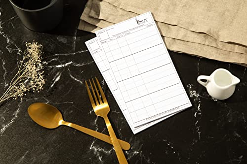 iServ Order pads (10 pack) for Servers/Waitresses -Made in USA- Designed to keep Waitstaff Professionals Organized- Guest checks Order pads fits in waiter book