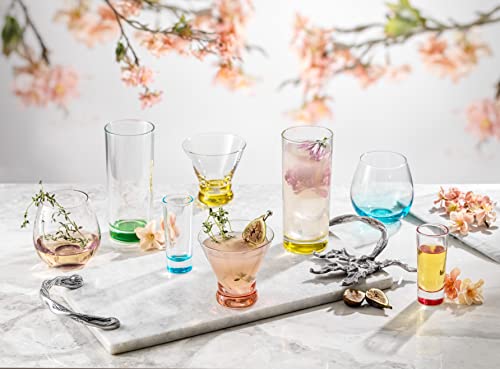 JoyJolt Hue Colored Shot glass Set, 6 Piece Shot Glasses - 2-Ounces.