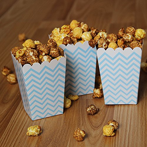 NUIBY 36 Pcs Popcorn Boxes Treat Boxes Movie Popcorn Paper bags for Dessert Tables & Wedding Favors