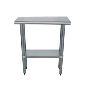 stainless steel prep work table 14 x 24 - nsf - heavy duty