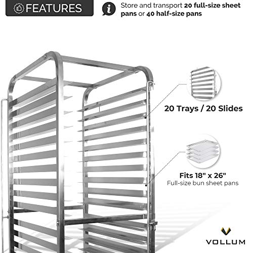 Front-Load Knock Down Bakery Rack All Stainless Steel, for Full Size Sheet Pans (1, For 20 trays)