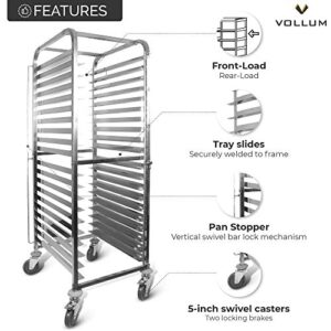 Front-Load Knock Down Bakery Rack All Stainless Steel, for Full Size Sheet Pans (1, For 20 trays)