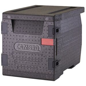 cambro epp300110 black cam gobox front loading catering box case of 1