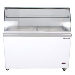maxx cold mxdc-8 commercial ice cream dipping cabinet freezer, white