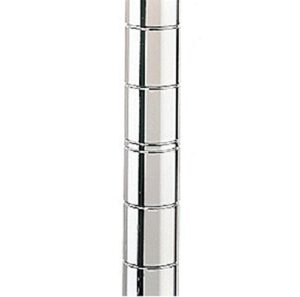 l and j commercial chrome wire shelving posts 33" - 4 posts