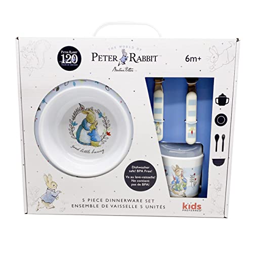 Beatrix Potter Peter Rabbit 5 Piece Melamine Dinnerware Set